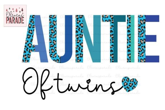 Auntie of Twins Leopard Print Boys PNG