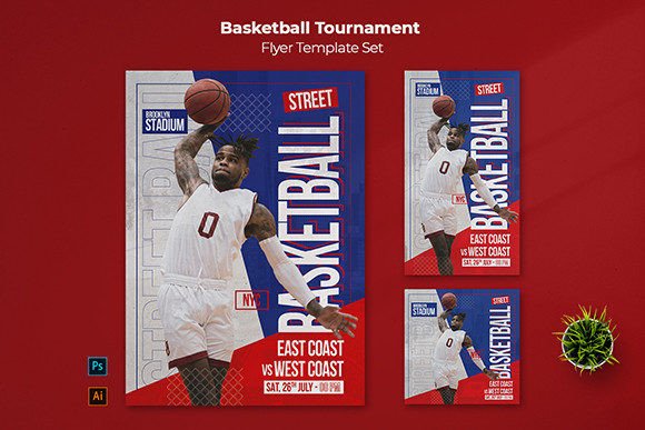Basketball Flyer Template Set