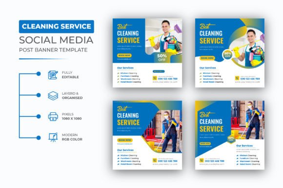 How a Cleaning Service Social Media Post Template Streamlines Your Brand Marketing