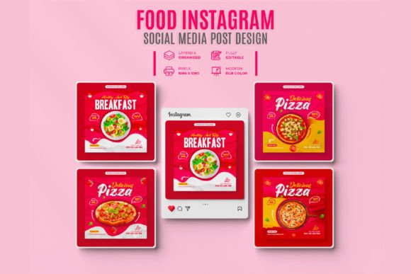How a Pizza Fast Food Instagram Social Post Template Elevates Your Brand's Visual Identity