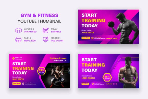 How a Professional Gym Fitness YouTube Video Thumbnail Can Boost Your Channel's Growth