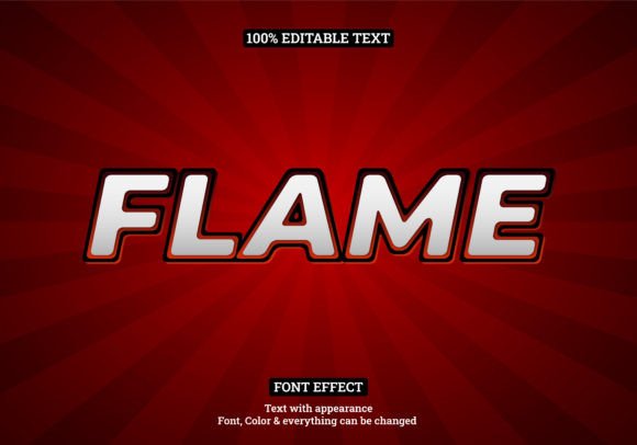 Red Flame Style Editable Text Effect for Quick Custom Designs