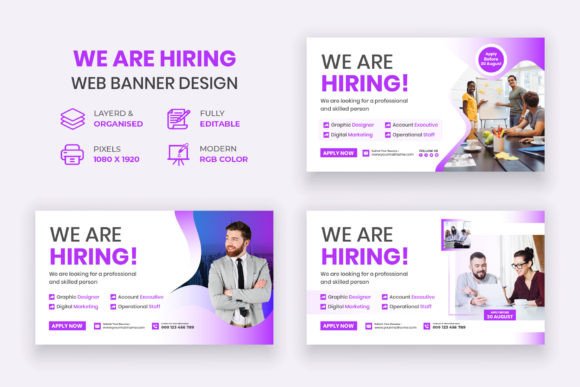 We Are Hiring and Job Vacancy Web Banner: Building a Stronger Recruitment Presence