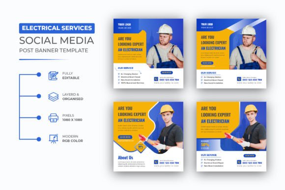 Why Electrical Services Social Media Post Templates Simplify Your Branding Workflow
